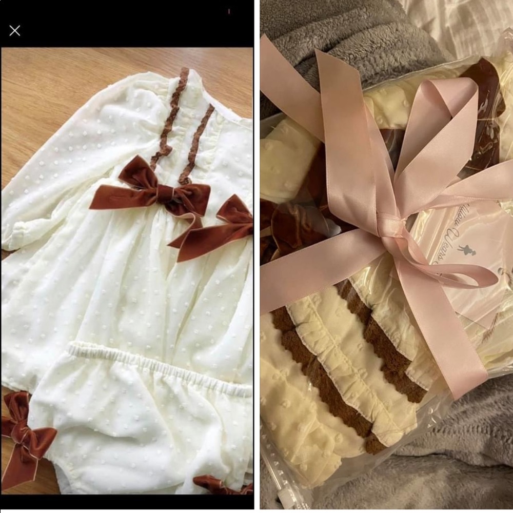 size 3t paper doll tunic set swiss dot (new)